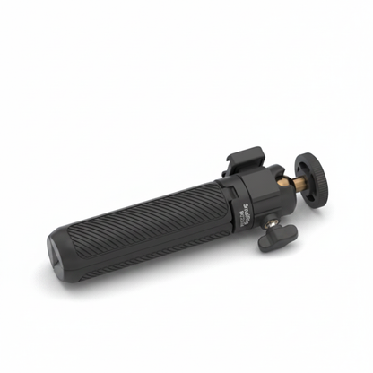Black grip handle on white background