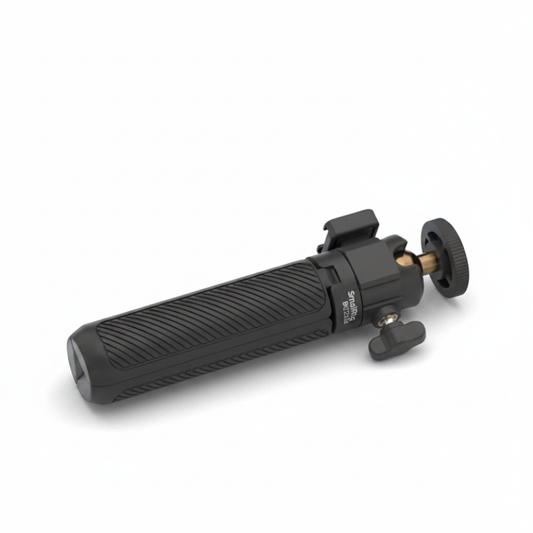Black grip handle on white background